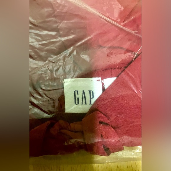 Gap Red Puff Sleeve Midi Dress with Front Tie & Side Slit: Size M - Picture 8 of 9